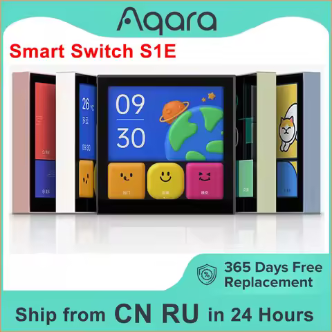 Aqara Smart Switch S1E Touch Control 4" Full LED Timer Calendar Power Statistics Scene Setting Remot