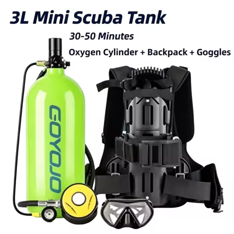 3L Mini Scuba Diving Cylinder Oxygen Tank Dive Kit 30-50 Minutes Underwater Breath System With Backp