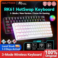 ✨Local Stock✨ Royal Kludge RK61 Hotswap Three Mode Bluetooth 2.4G Wired 3 Mode RGB Light Mechanical 