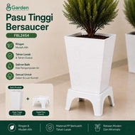 [JIMAT GEMPAK] Felton Square Flower Pot 2454 Pasu Bunga Segi Empat 28.7cm x 40cm Tanaman Pasu Pokok 