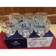 Box Of 6 Glass Cups - Drinking Cups With Straps