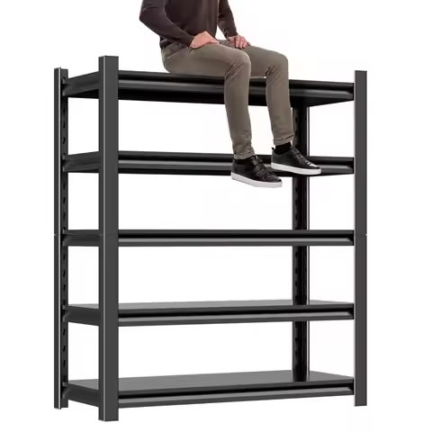 Garage Shelving Unit 24" D x 48" W x 72" H Heavy Duty Storage Shelves Easy Assembly 5 Tier Adjustabl