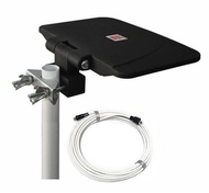 เสาอากาศทีวีดิจิตอล BETA DIgital พร้อมสาย RG-6/u 15 เมตร รุ่น Hybrid 58D (สีดำ)