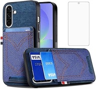 Asuwish Phone Case for Samsung Galaxy A56 5G Magnetic Mobile Slim Cell Cover with Tempered Glass Scr