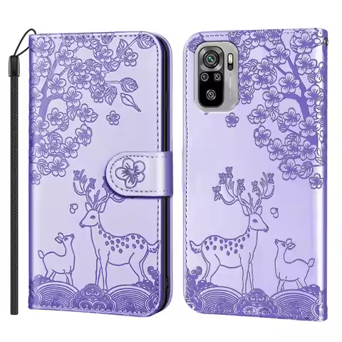For Redmi Note 10 4G / Note 10 5G/ Note 10 Pro / Note 10 Lite Phone Case Cartoon Sika Deer Style Sof
