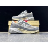 New Balance NB 990 v6 Soft Leather breathable comfortable outdoor running shoes grey U990GR6