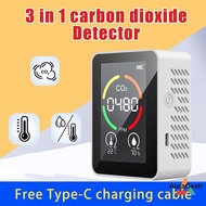 [AuraGesh] Quality Detector CO2 Detector Quality Monitor TVOC Tester USB Charging Thermometer Hygrom
