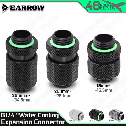 Barrow Extended Fittings 15mm-34.5mm Brass G1/4 Thread for PC Case Water Cooling MOD Equipment Conne