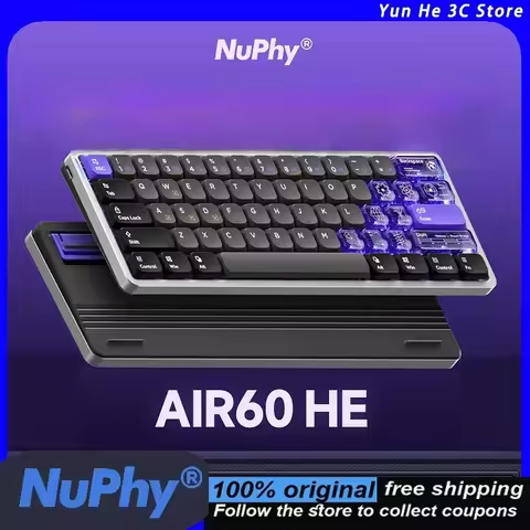NuPhy Air60 HE Magnetic Keyboard Gaming-Grade Valorant Edition 61-Key Low-Profile Switches Sabonbok 