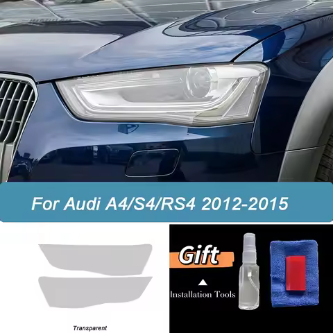 Car Headlight Protective Film Smoked Black Tint Wrap Vinyl Transparent TPU Sticker For Audi A4 S4 RS