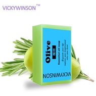 Olive handmade soap 50g Handmade Wormwood Essential Oil Soap Anti-Allergic Exfoliating Cleansing Face