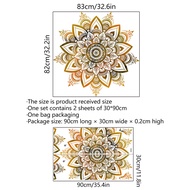 [lieb] Mandala Lotus Vinyl Wall Stickers Bohemian style For Living Room Decoration Bedroom accessori