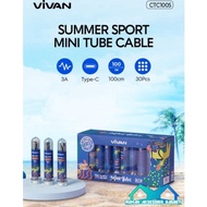 VIVAN MINI TUBE CTC100 TYPE C DATA CABLE CTC100S Fast Charging RJ99