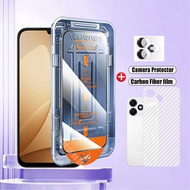 3 in 1 OPPO A6C Tempered Glass For OPPO A6X A6T A6 Pro Easy Install Auto-Dust Removal Screen Protect