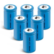 Rechargeable 3.7v 14250 Battery 6 Pack Lithium Ion 1/2 AA Size Batteries Can Replace 3.6 Volt LS 142