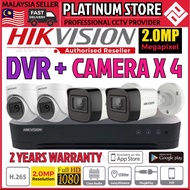 HIK HIKVISION 4-CHANNEL 2.0MP CCTV Full HD 2MP 1080P DVR+Camera 4CH Package SET P2P phone view suppo