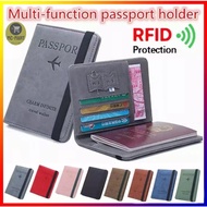 “RFID Passport Holder Travel Wallet – Leather with Card Slots, Secure Protection – Pemegang Pasport/