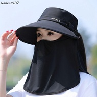 SEALLVIIT Face Mask Hat, Breathable Sun Protection Women Sun Hat, Fashion Wide Brim Farm Work Cap Fa
