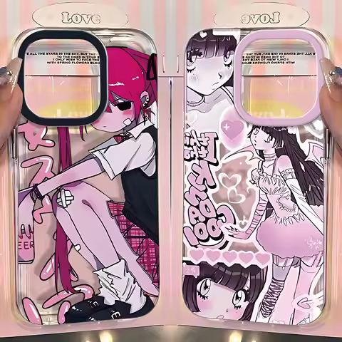 Y2K Lovely Pink Girl Phone Case for Xiaomi Mi 14 13 12 11 10 10T 14T Poco X6 F5 F4 X7 X4 X3 NFC Lite