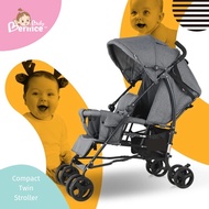 Compact Double Seat Pram Twin Stroller