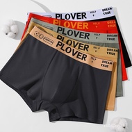 【Ensure quality】Woodpecker Group Fall Winter Men Underwear Solid Color Boxers Boys Pure Cotton plus Size Mid Mid-Waist Q