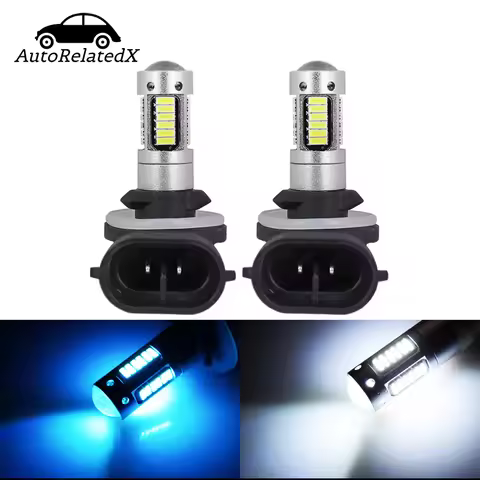2PCS 881 H27W/2 High Power LED Car Bulbs H27 Auto LED Fog Lamp DRL Daytime Running Vehicle External 