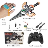 Mainan Pesawat Terbang Stunt Remote Control Led Pedang Terbang Rc Pesawat Terbang Kontrol Jam Tangan