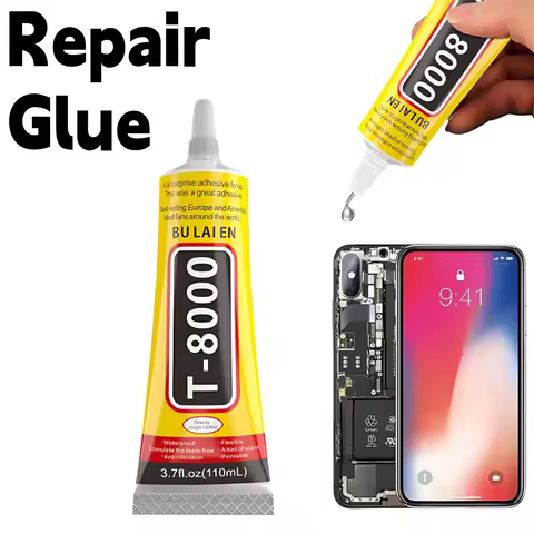 T8000 Soft Anti-Vibration Electronic Components Glue Clear Contact Phone Repair Adhesive with Precis