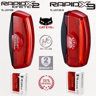CATEYE Rapid X3 150lm TL-LD720-R / Rapid X2 Kinetic TL-LD710K Rear Bike Light USB Rechargeable Safet