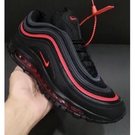 Air cushioned running shoes [ready stocks] Airmax shoes 97 black line red 100% copy Ori 1:1 New