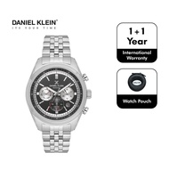 Daniel Klein Men Chronograph Silver Stainless Steel Watch DK.1.13976