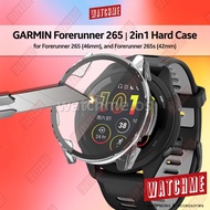 Garmin Forerunner 265, 265s Protector Case, 2in1 Hard Casing With PC Glass Screen Cover (garmin smar