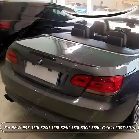 Rear Spoiler Wing Splitter Exterior Trim Gloss Black M3 Style For BMW E93 320i 320d 325i 325d 330i 3