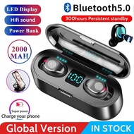F9 Mini Smart Touch TWS Wireless Earbuds Bluetooth Earphone with 2000mAh Power pank Bluetooth V5.0 H