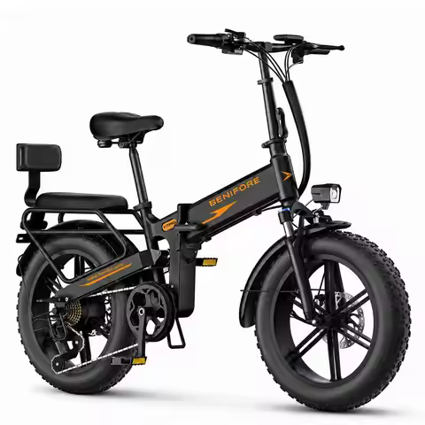 Electric Bicycle Benifore X1T Pro 20" Tire Top Speed 35Mph Fully Suspended Adult Electric Bike 48V 2