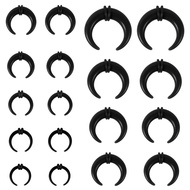 9 Pairs Pincher Tapers Septum Rings, Acrylic Buffalo Horseshoe Stretcher Expander Piercing Kit for S