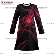 2024 New Design Negaraku Malaysia Merdeka Black and Red Bule Flower Jersey Muslimah Batik Couple Set Plus Size Long Sleeve Baju Perempuan Baju Lelaki Baju T Shirt Muslimah Jersey