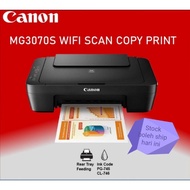 Canon Printer MG3070S WiFi printer(sekali dgn ink blk &amp; color)