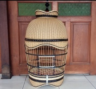 sangkar burung perkutut rotan rajut tebok lepas