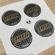4 Pieces VOLK 44mm RAY Racing Resin Wheel Hub Stickers Car Decoration Mag Alloy Cover Logo