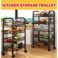 Multi-Functional Kitchen Storage Trolley, Kitchen Storage Rolling Organizer, Storage Cart With Wheels, Local Stock
