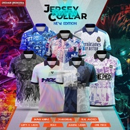 DJ Sport Retro Collar Short Sleeve Fully Printing Sublimation Jersey