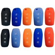 New Mondeo Forris Mustang Silicone Key Cover Folding Smart Key Bag Car Remote Control Cover