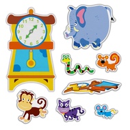 Hickory Dickory Dock English Picture Books Nursery Rhymes Felt Toys, Kindergarten Classroom Performa