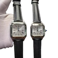 Fashion Quartz Watch 904L Steel Case Leather Business Watch