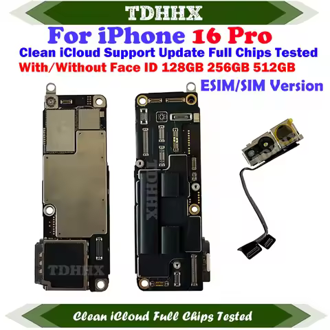 512gb Mainboard With system For iPhone 16 Pro Clean iCloud 256gb Logic Board 128G Full Function Supp
