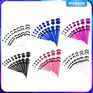 [Etekaxa] 18 Pieces Ear Gauges Stretching Kit  Taper 14G-00G Expanders Piercings Jewelry