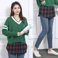 kemeja labuh kemeja crop top All-Match Handy Tool for Bottom Coverage - Stylish Fall/Winter Option