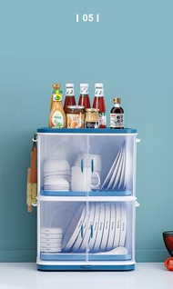 Online Mall - Tủ chén Dustproof & Dripping 3 tầng PPJapan