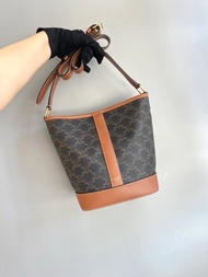 CELINE Bucket bag Small 經典凱旋門 水桶包 小號 黃褐色